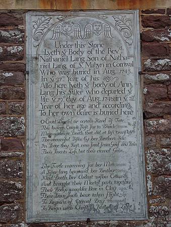Shobrooke - Lang Memorial 1743